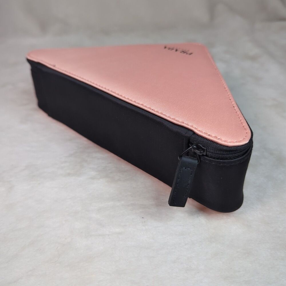 PRADA PARADOXE BEAUTY Makeup Bag Pouch Pink Black Triangle Travel Cosmetic Case - Picture 3 of 9
